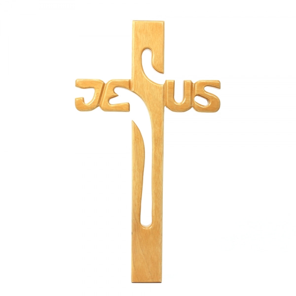 원목 JESUS 벽걸이십자가 나무십자가 가정용 심방선물